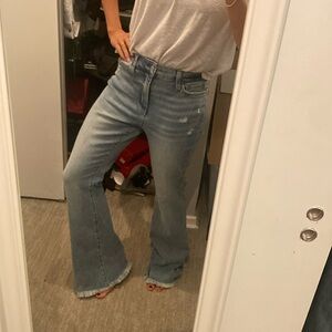 Lovervet by Vervet like new denim stretch flare with frayed bottom - size 29